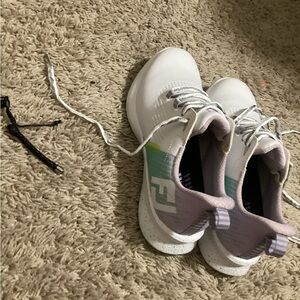 FootJoy Women's White and Green Sneakers